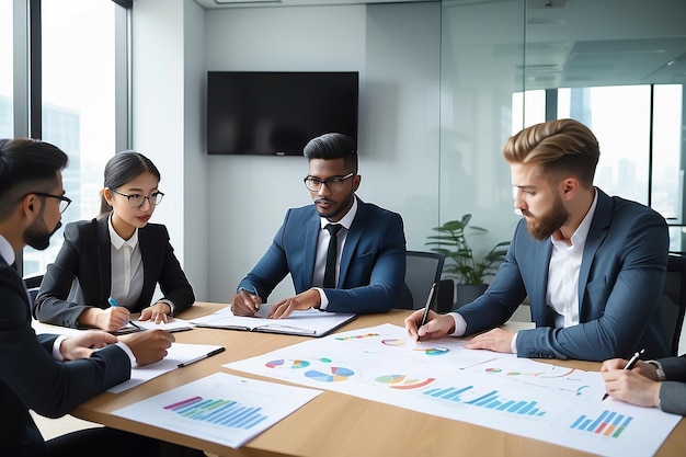 financial team working